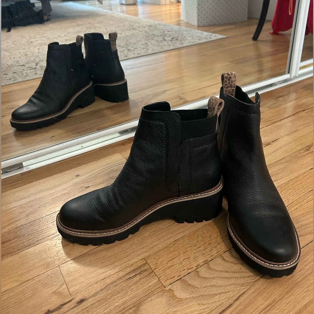 Black Dolce Vita Waterproof Huey Lug Sole Booties